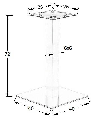 podstawa stolika ST-SH3002-1 wymiary